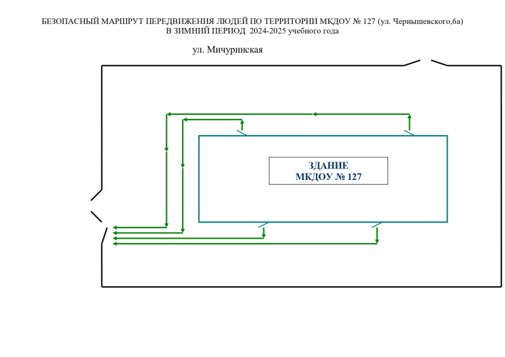 Безопасный маршрут передвижения по территории МКДОУ № 127 в зимний период Безопасный маршрут передвижения по территории МКДОУ № 127 в зимний период.